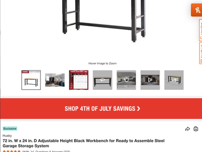 $500 Husky Adjustable Workbench