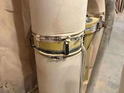 Powermatic Commercial Dust Collector with Twin Filter Bags and Hose