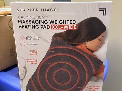 Sharper Image Calming Heat Massaging Weighted Heating Pad XXL-Wide