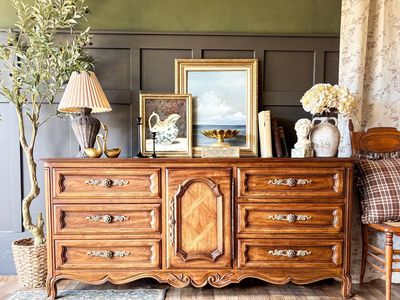 *FREE DELIVERY* Vintage Drexel Oak Long Dresser/Credenza