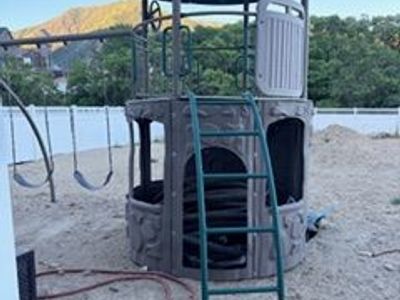 Lifetime Adventure Tower Deluxe Backyard Playset / Swing Set - Earthtone