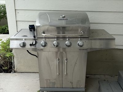 Char-Broil Performance Stainless Steel 4-Burner Gas Grill with Side Burner & Cabinet
