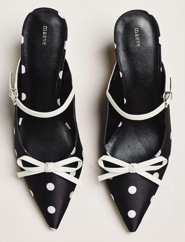 Brand New Maeve Bow Kitten-Heel Mules Size 7