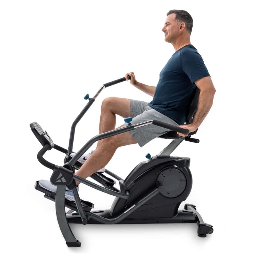 Teeter FreeStep LT3 Recumbent Cross Trainer Elliptical with Floor Mat