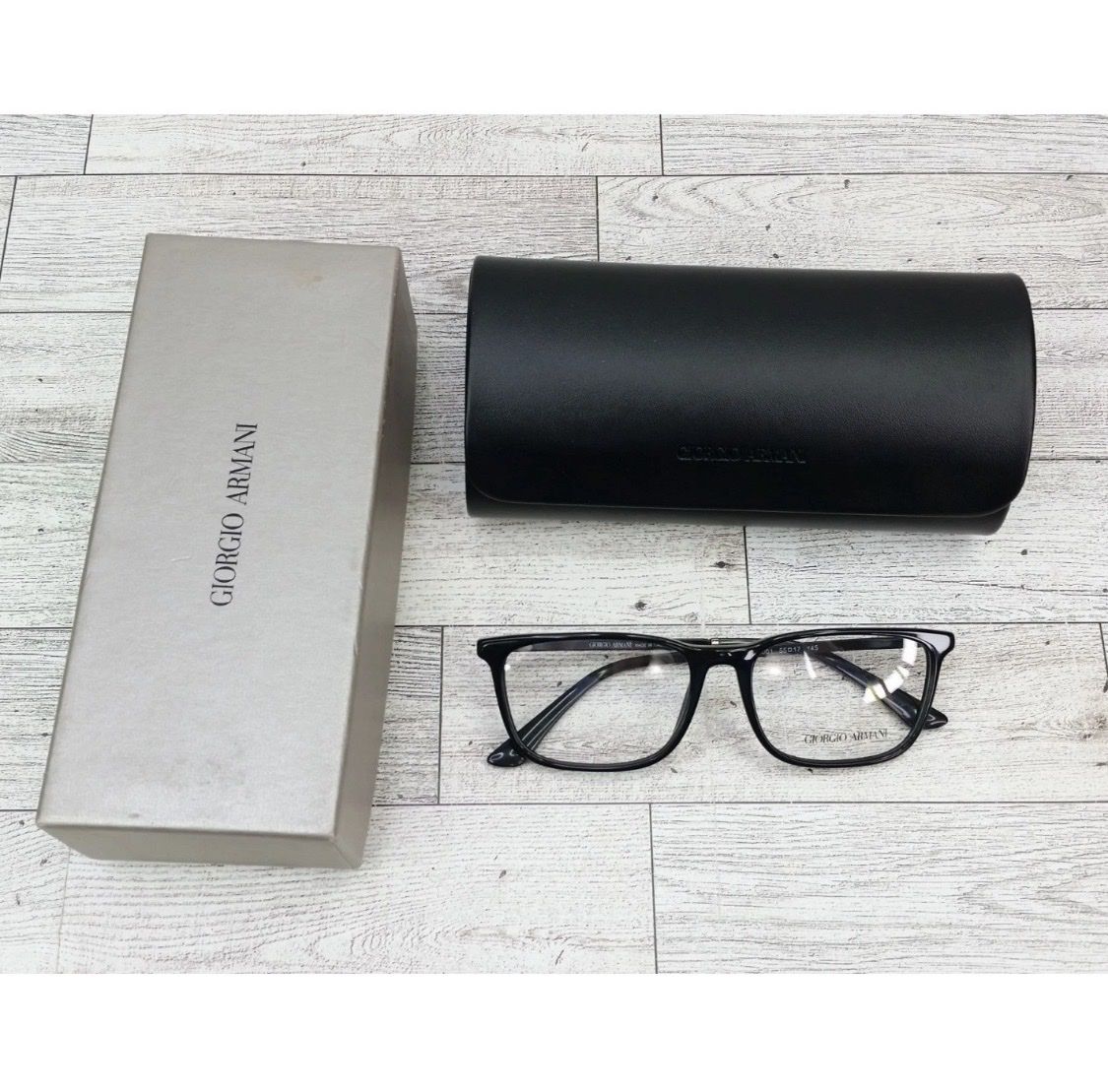 Giorgio Armani AR72493 Black Rectangle Lens Glasses Frames Eyeglasses Frame New