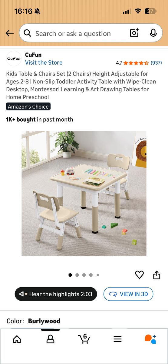 Brand New Toddler Table