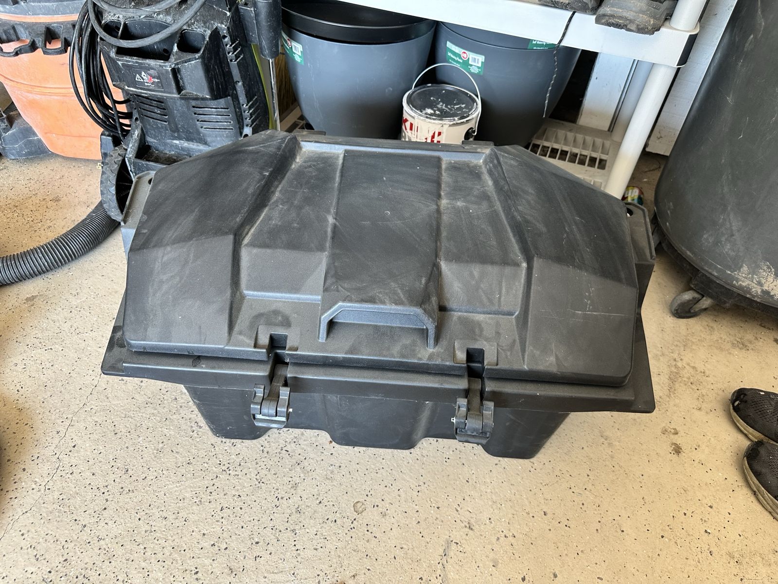 Heavy-Duty Black Plastic ATV / UTV Cargo Storage Trunk