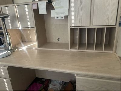 Desk and Two Matching Bookshelves
