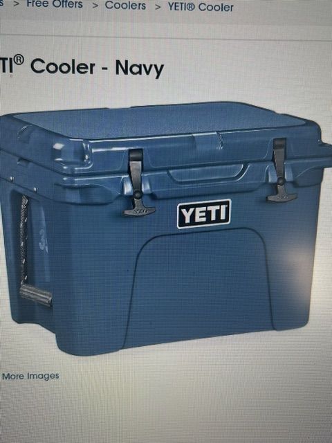 Yeti Tundra 35 Navy Blue Cooler