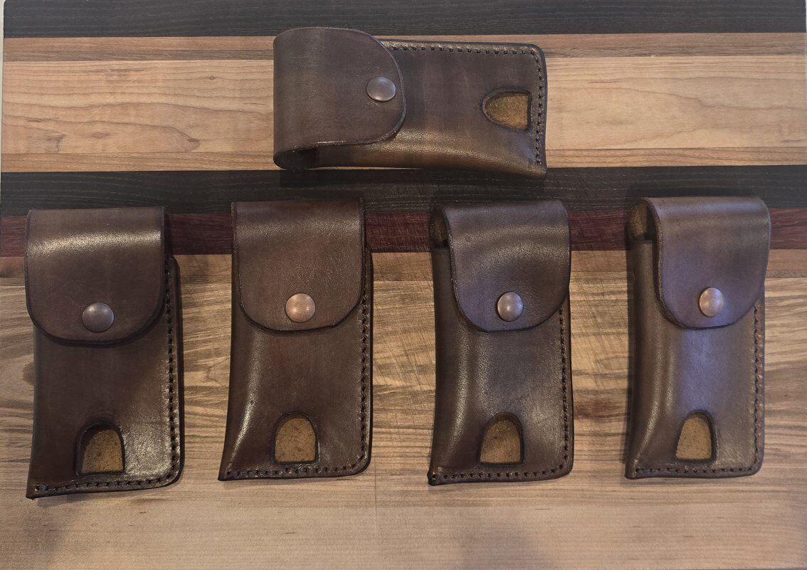 Handmade Pocket Knife Leather Sheath