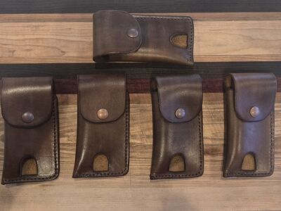 Handmade Pocket Knife Leather Sheath