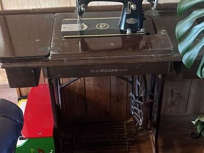 Antique Pine Sewing Machine