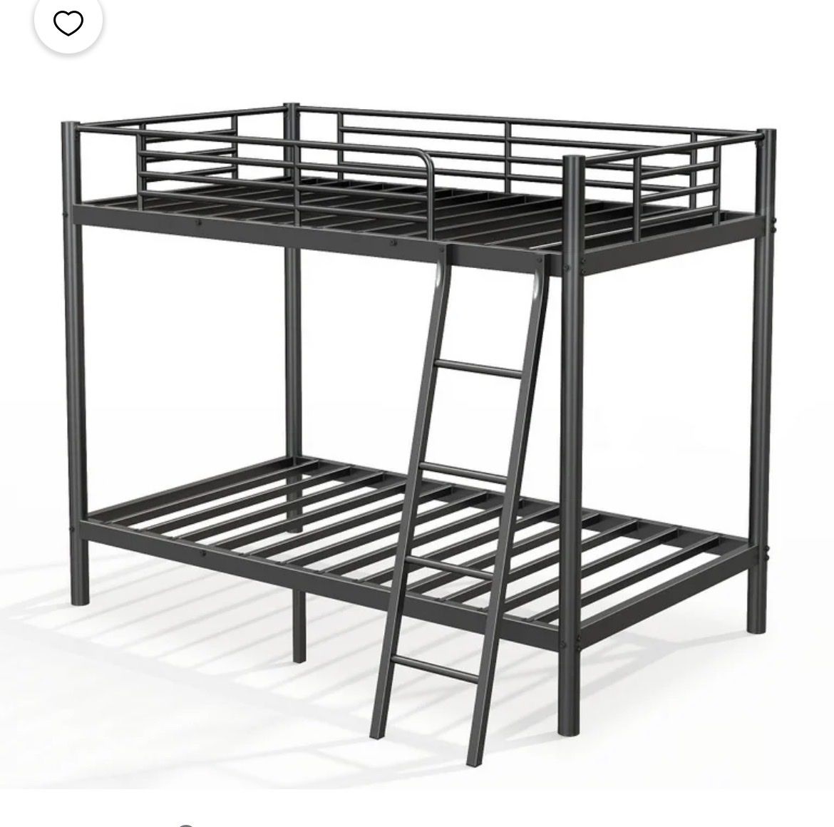 Metal twin bunk bed