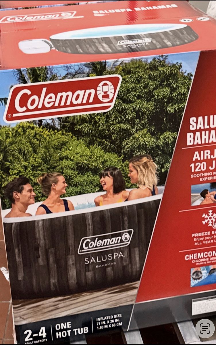 Coleman hot tub, original price $600 asking $300 brand new box still never opened