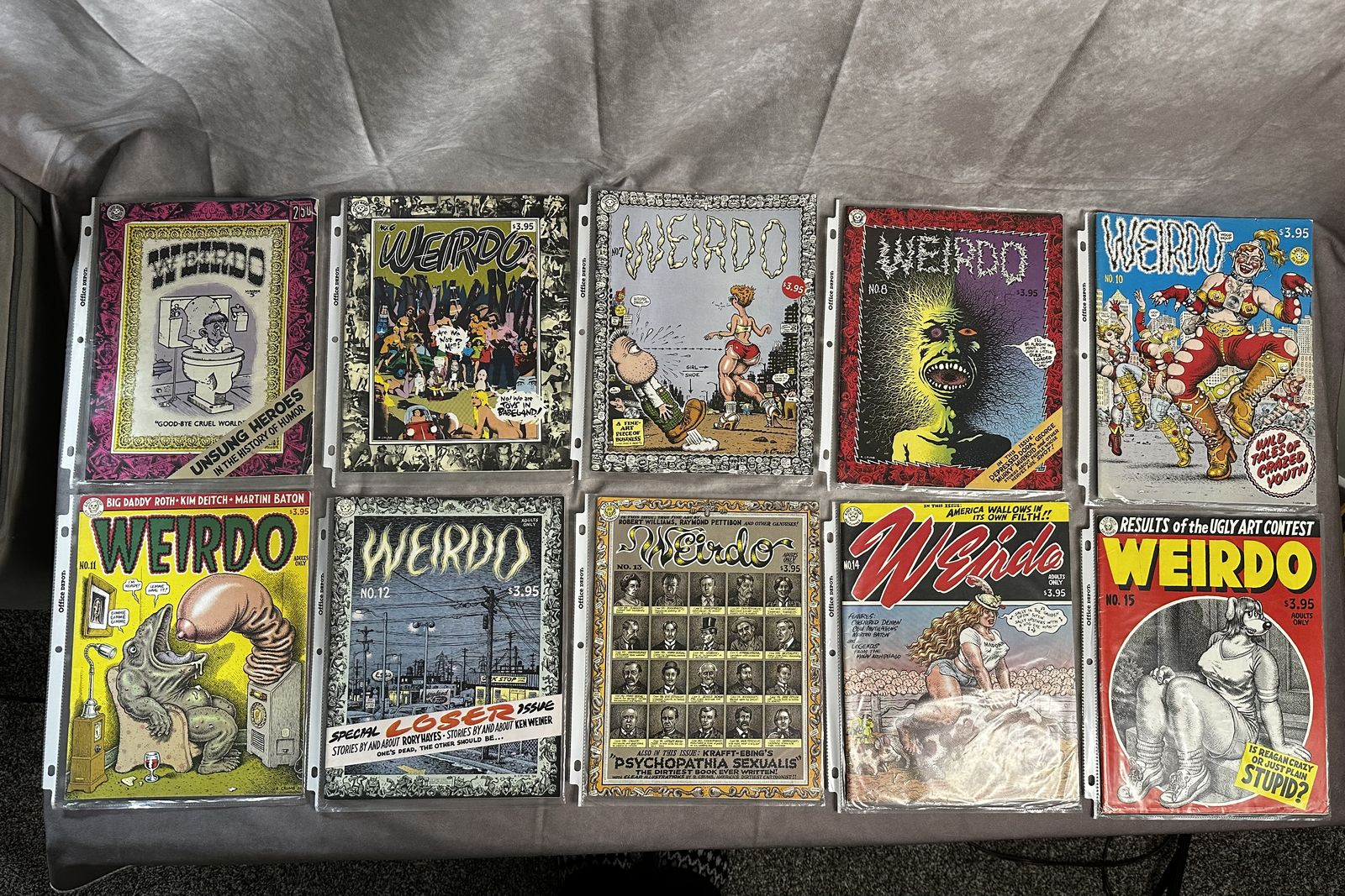 WEIRDO Underground Comix Magazine Lot – 17 Issues