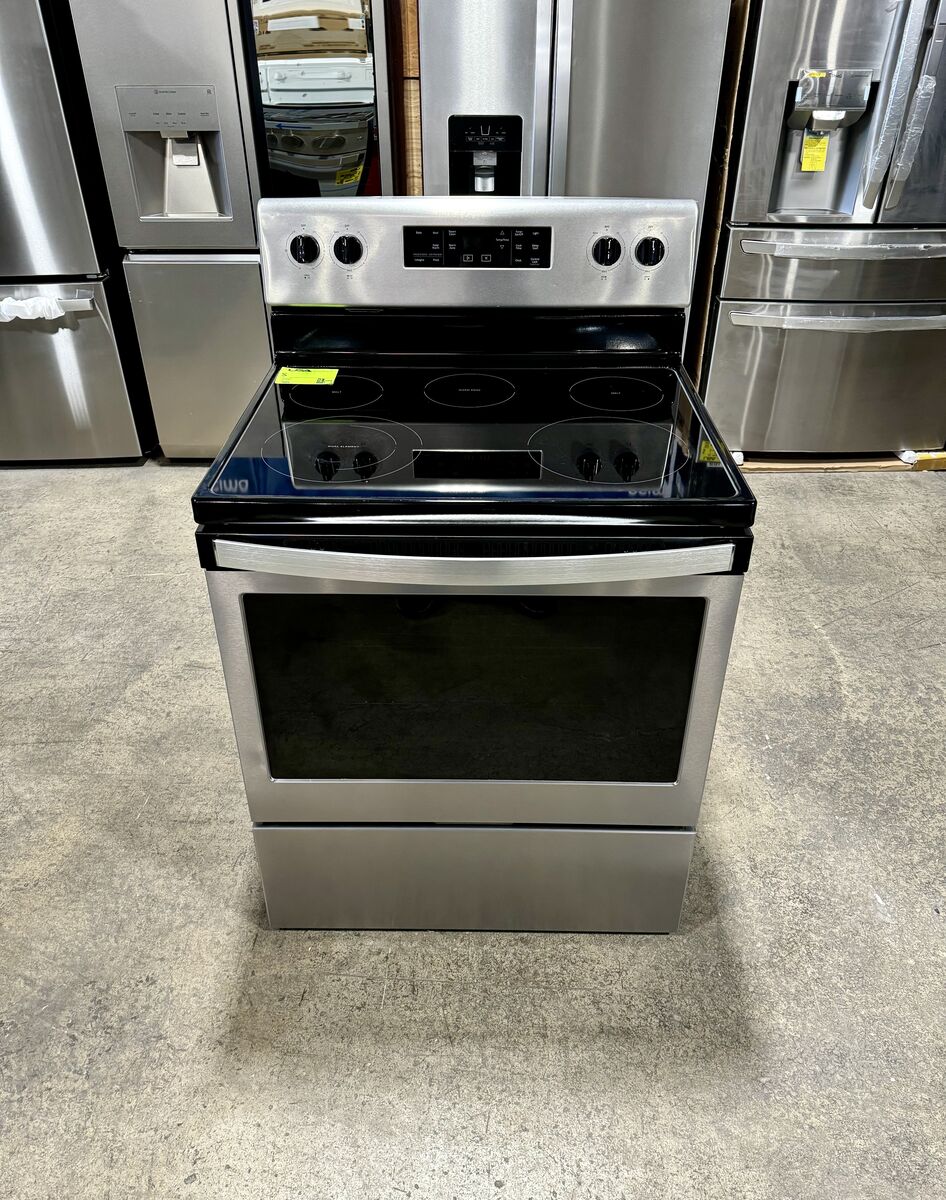 WHIRLPOOL STAINLESS STEEL RANGE WITH WARRANTY