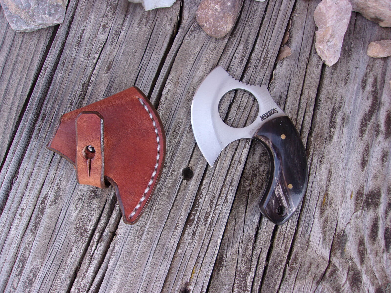 Marbles Ulu Horn Skinner w/ Custom Sheath