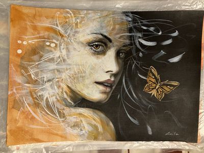 Art painting portrait woman 9