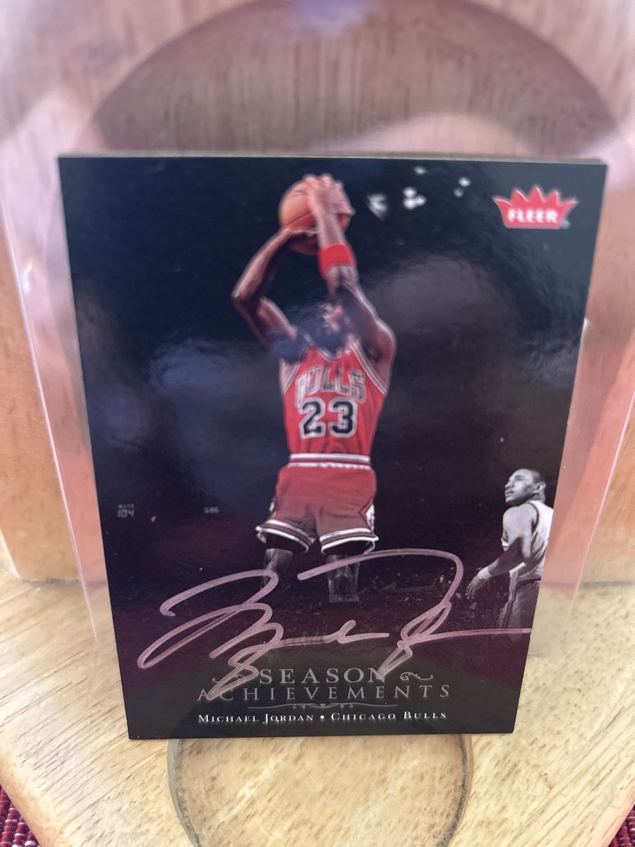 Michael Jordan Autograph 2007-08 Fleer Season Moments Chicago Bulls NBA Basketball Hand Signed World Championship