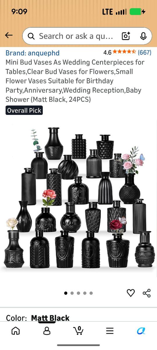 new matt black vases still in packaging. changed mind.