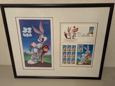 Bugs Bunny lithograph and stamp set from Warner Bros. - 1997