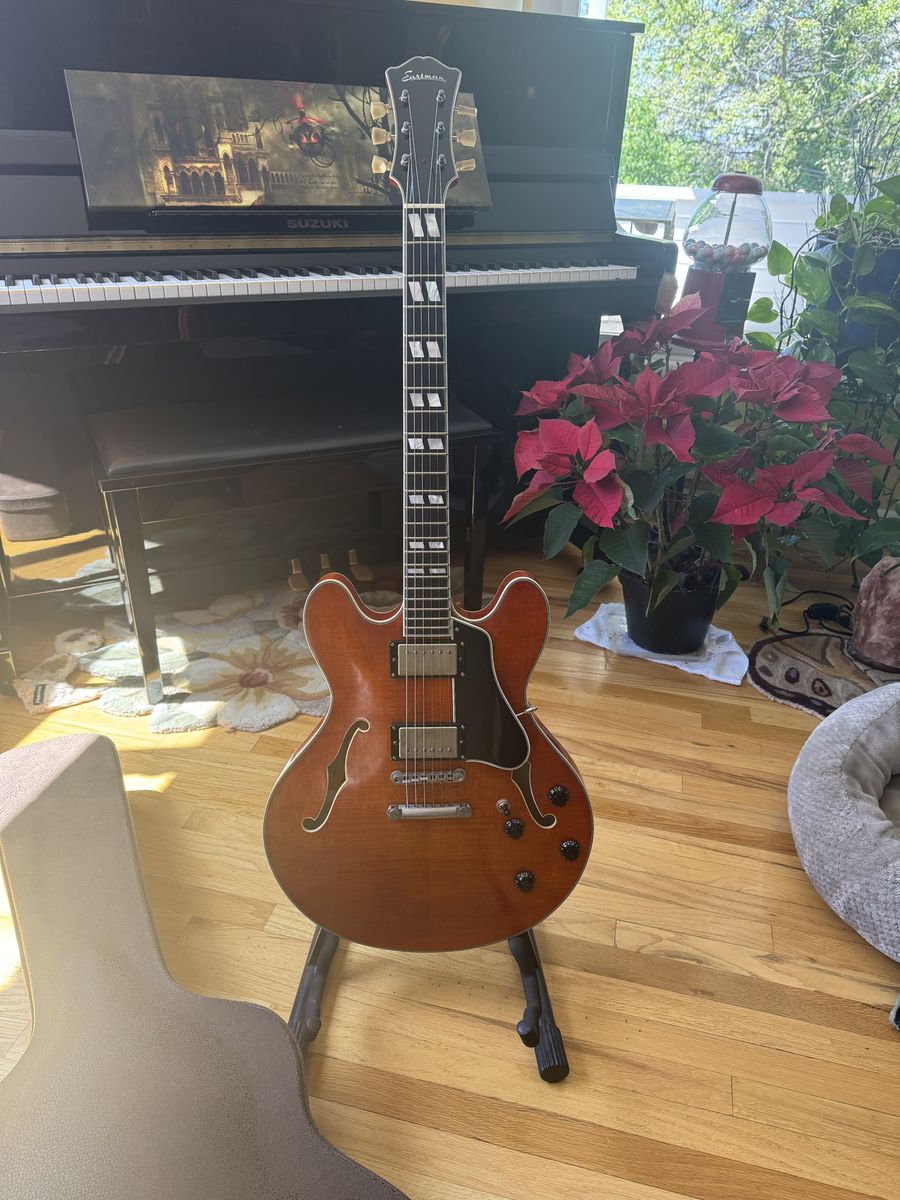 Eastman T59 Vintage Amber Semi-Hollow Body