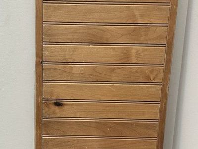 Vintage Wooden Beadboard Panel Insert. 60 by 18 inches