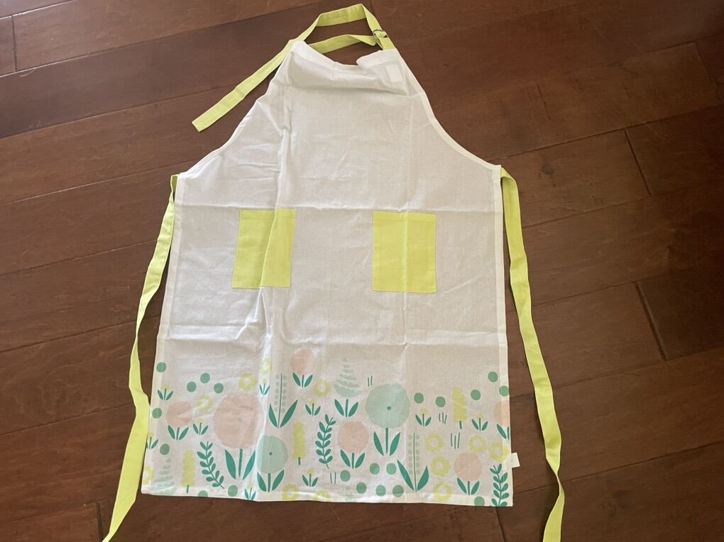 New Lightweight Cotton Apron W/ Flowers - 2 Avail.