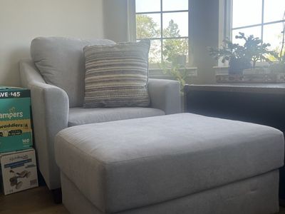 Armchair and ottoman