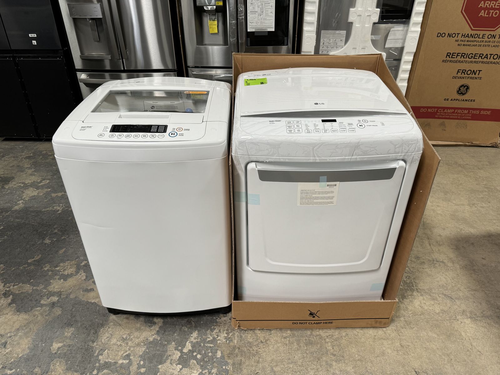 LG WASHER AND DRYER SET WITH WARRANTY