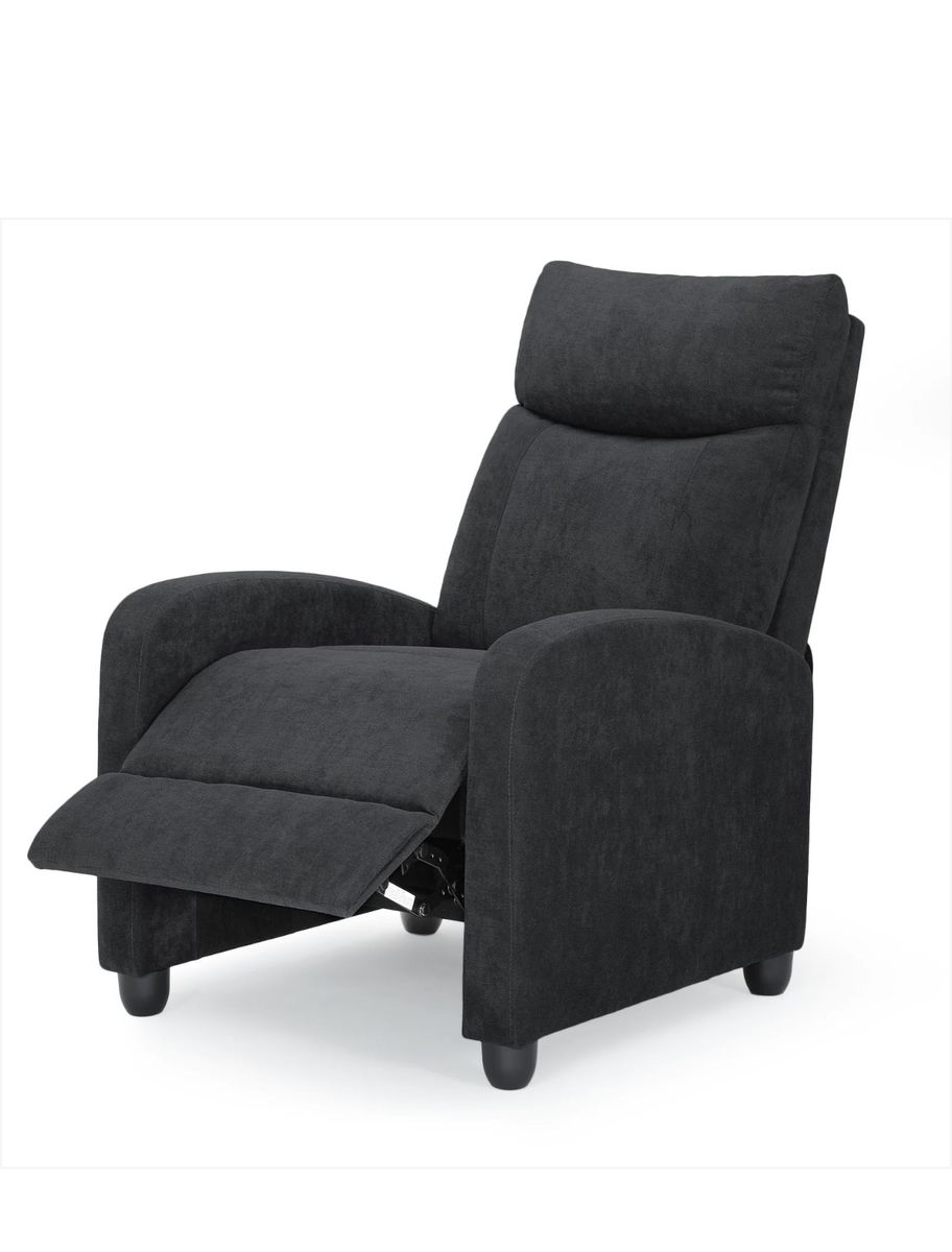 Athena Collection Recliner Chair, Reclining Lounge Chair with Adjustable Backrest and Footrest for Adults, Linen