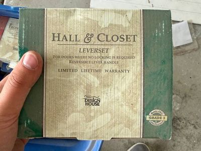 Design House hall & closet lever set, satin nickel