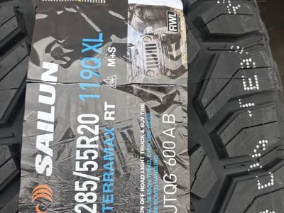 SET OF P285/55R20 SAILUN TERRAMAX RT