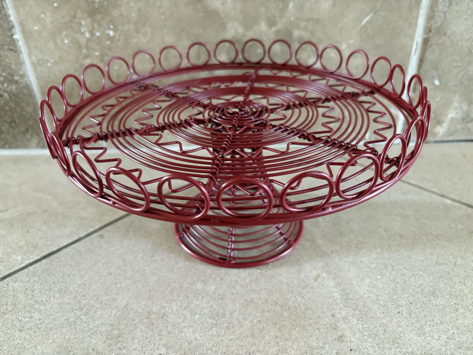 Red Wire Pedestal Serving Stand Ikea Vinterfint