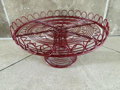 Red Wire Pedestal Serving Stand Ikea Vinterfint