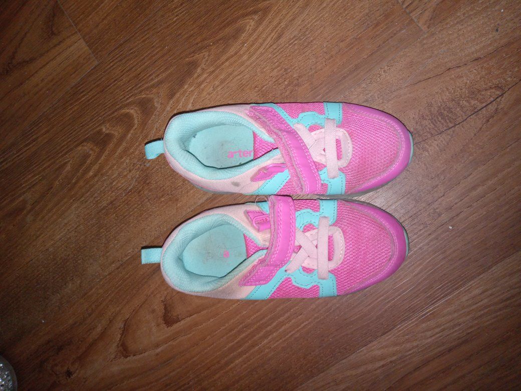 Carter's Girls Pink and Aqua Athletic Light-Up Shoes - Size 11