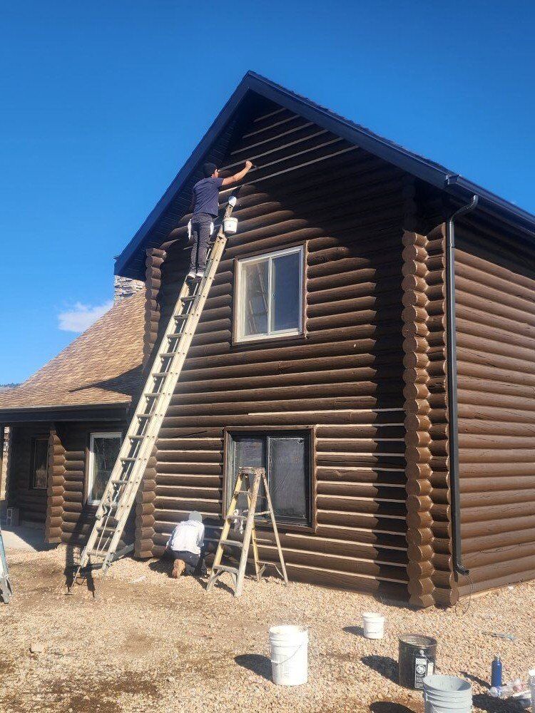 log stain & chinking