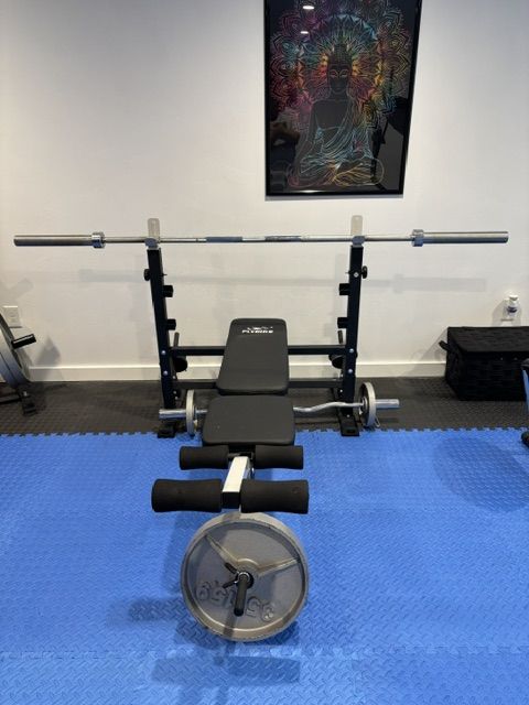 Weight Bench and weights