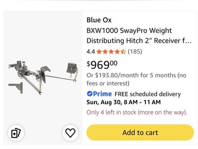 Blue Ox Weight Distribution Hitch