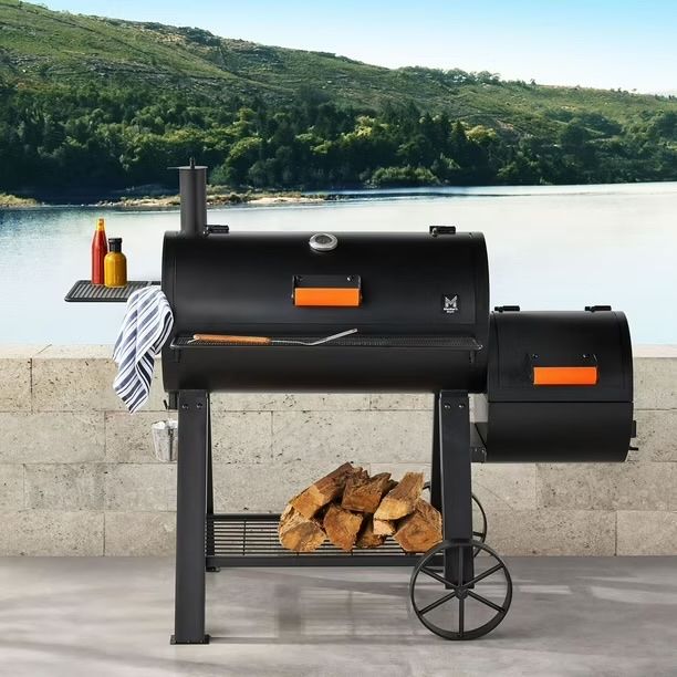 Member's Mark 35" Barrel Grill With Offset Smoker