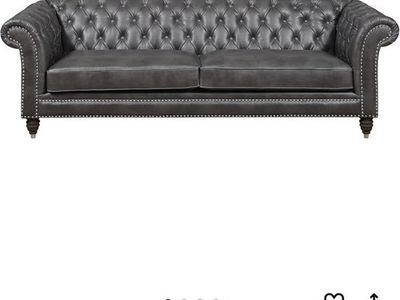 Faux leather Chesterfield tufted couch