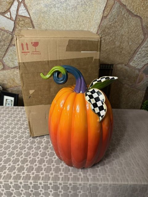 Mackenzie-Childs Fortune Teller Ombre Pumpkin w/Box
