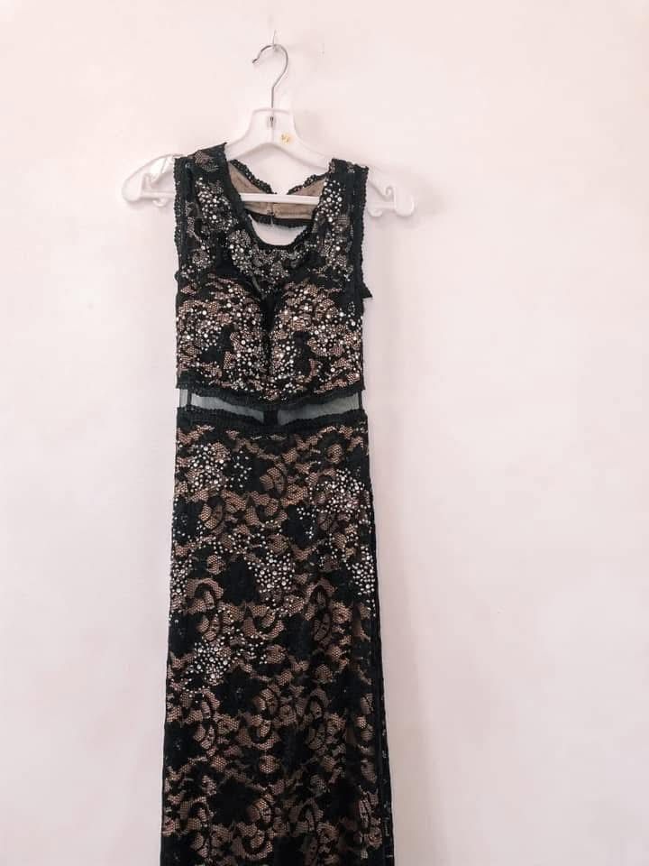 Black Lace Homecoming Dress