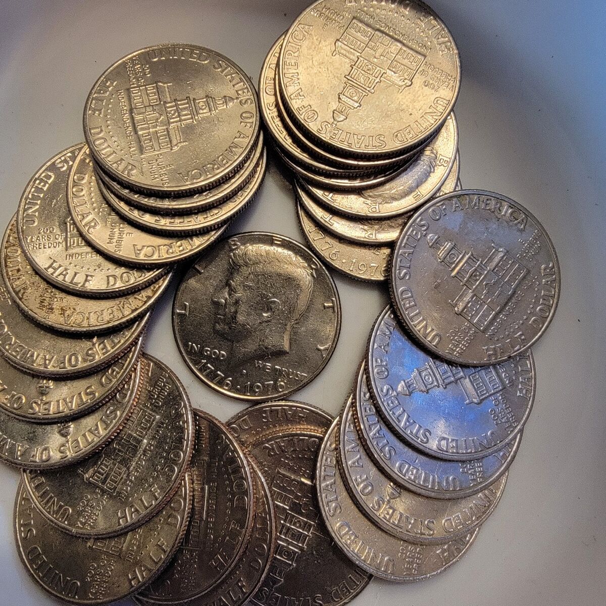 Bicentennial, half dollars.