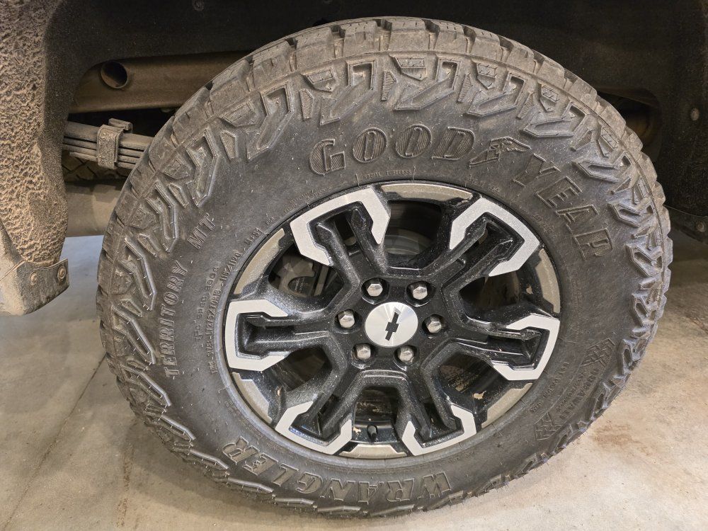 Goodyear Wrangler Territory MT 275/70R18 All-Terrain Tires and Chevrolet ZR2 Wheels 6x5.5 6x139.7