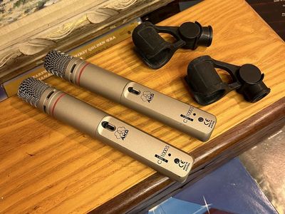 AKG C 1000 S Condensor Microphones (Pair) with Mounts - Great Condition