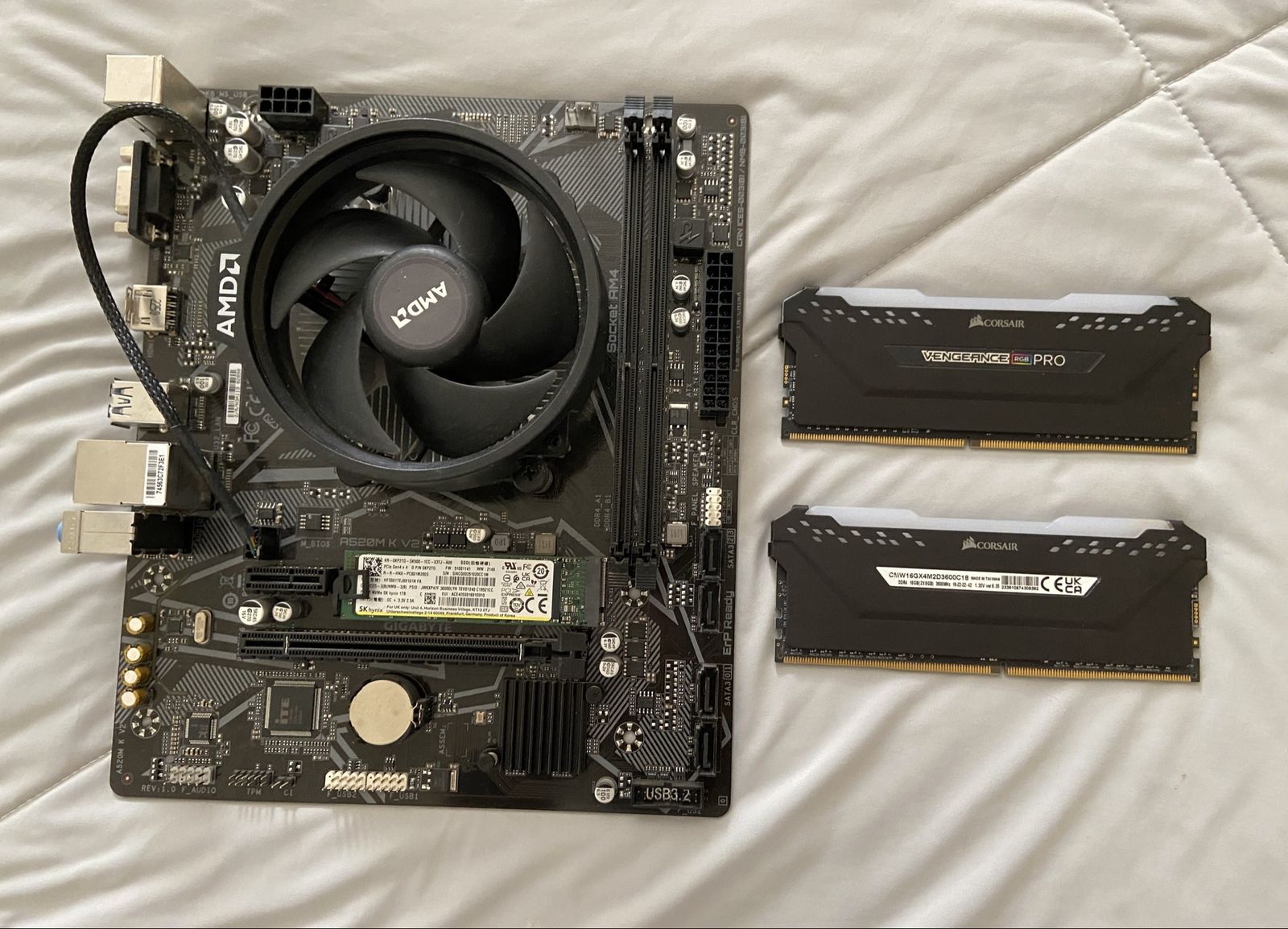 AM4 PC Starter Combo (CPU + Motherboard + RAM + SSD)