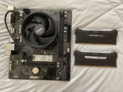 AM4 PC Starter Combo (CPU + Motherboard + RAM + SSD)