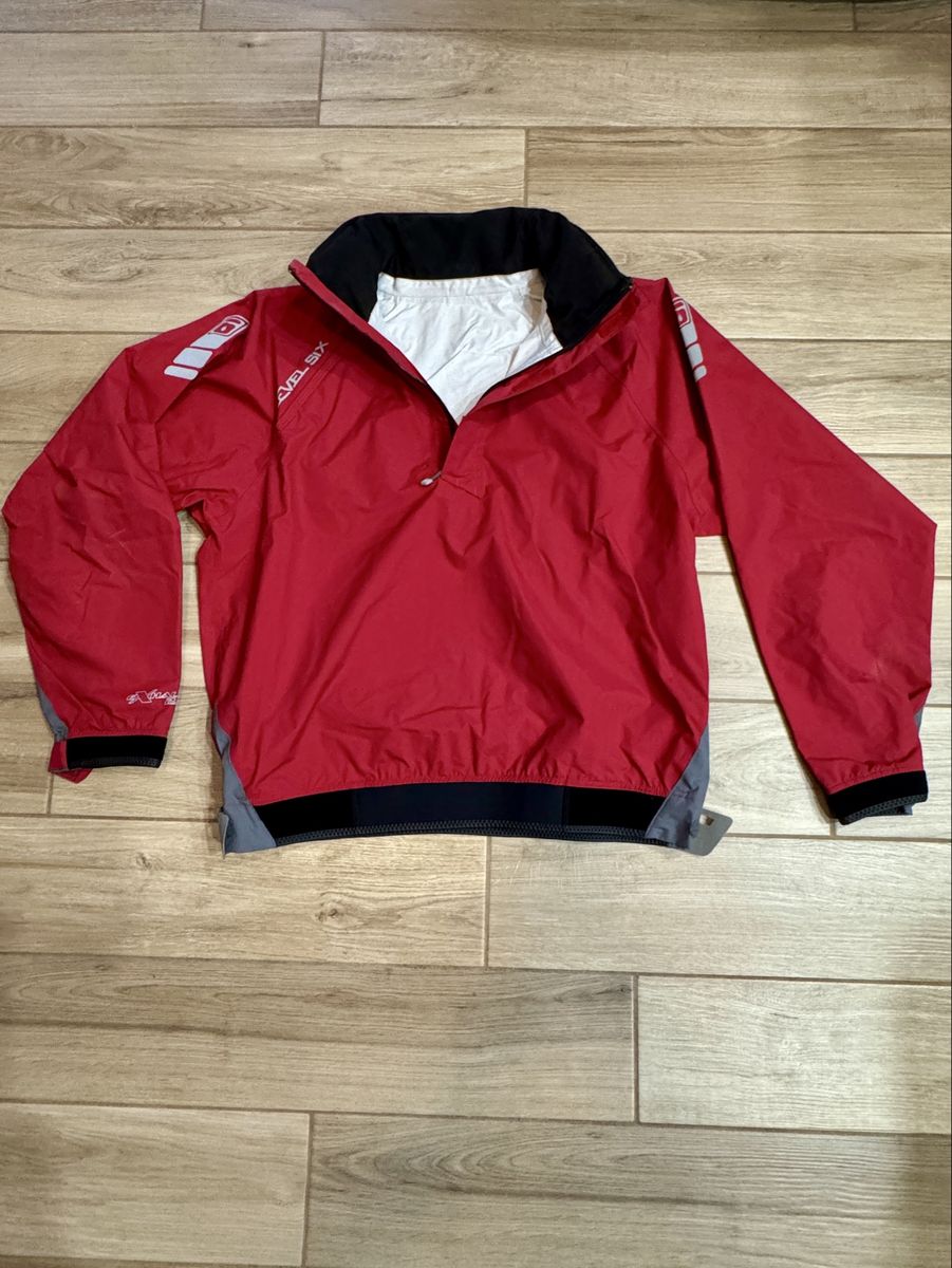 Level Six Red Waterproof Kayak Paddling Jacket with Hood