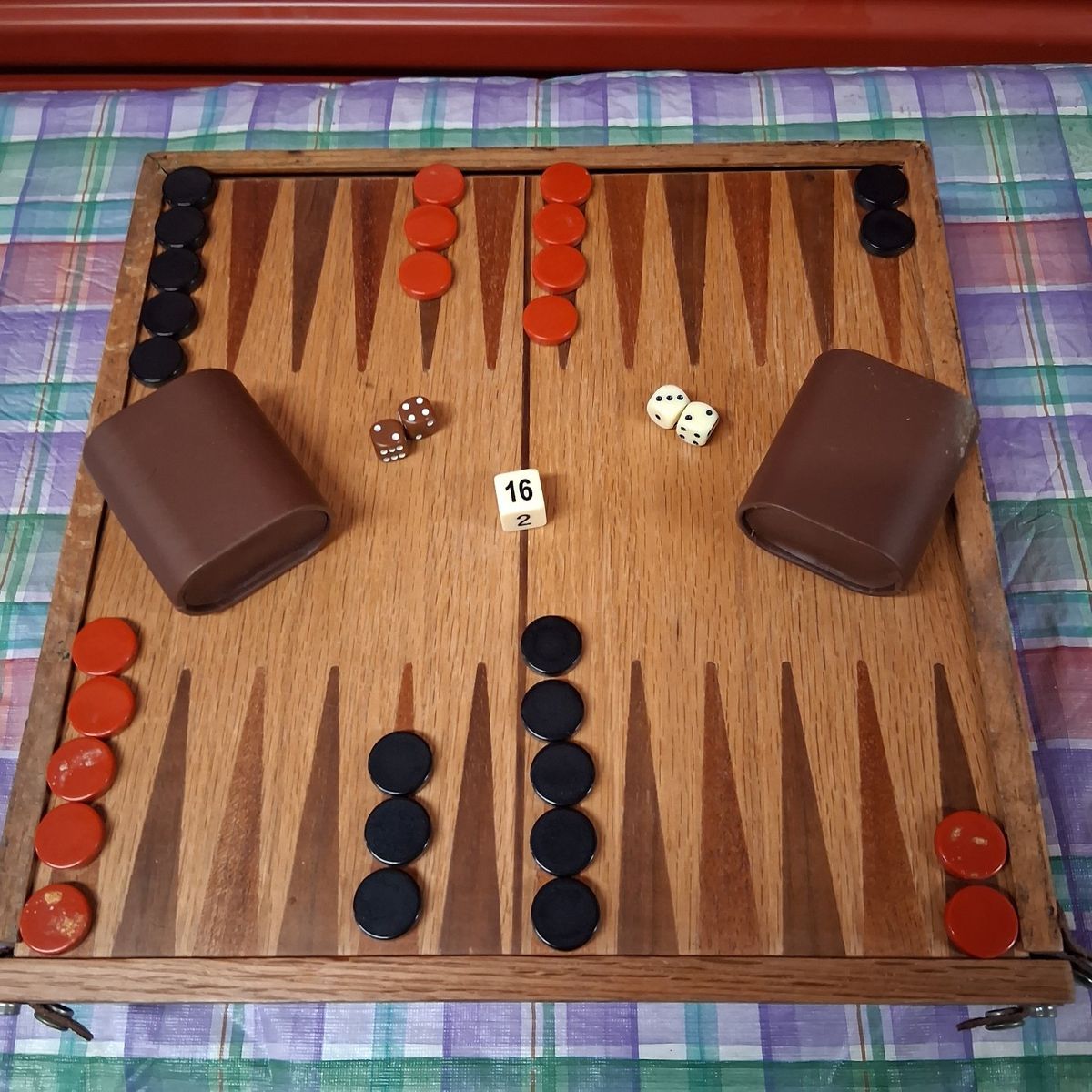 Checkers Backgammon Card Game